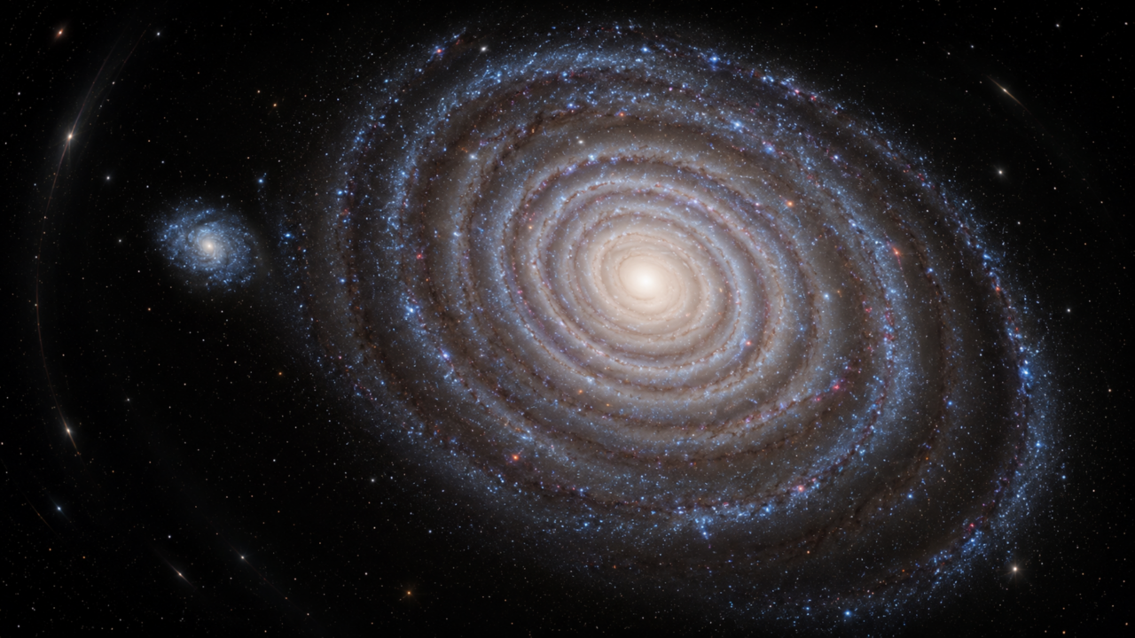A galáxia em forma de alvo que pode esconder um sinal quântico da matéria escura no universo