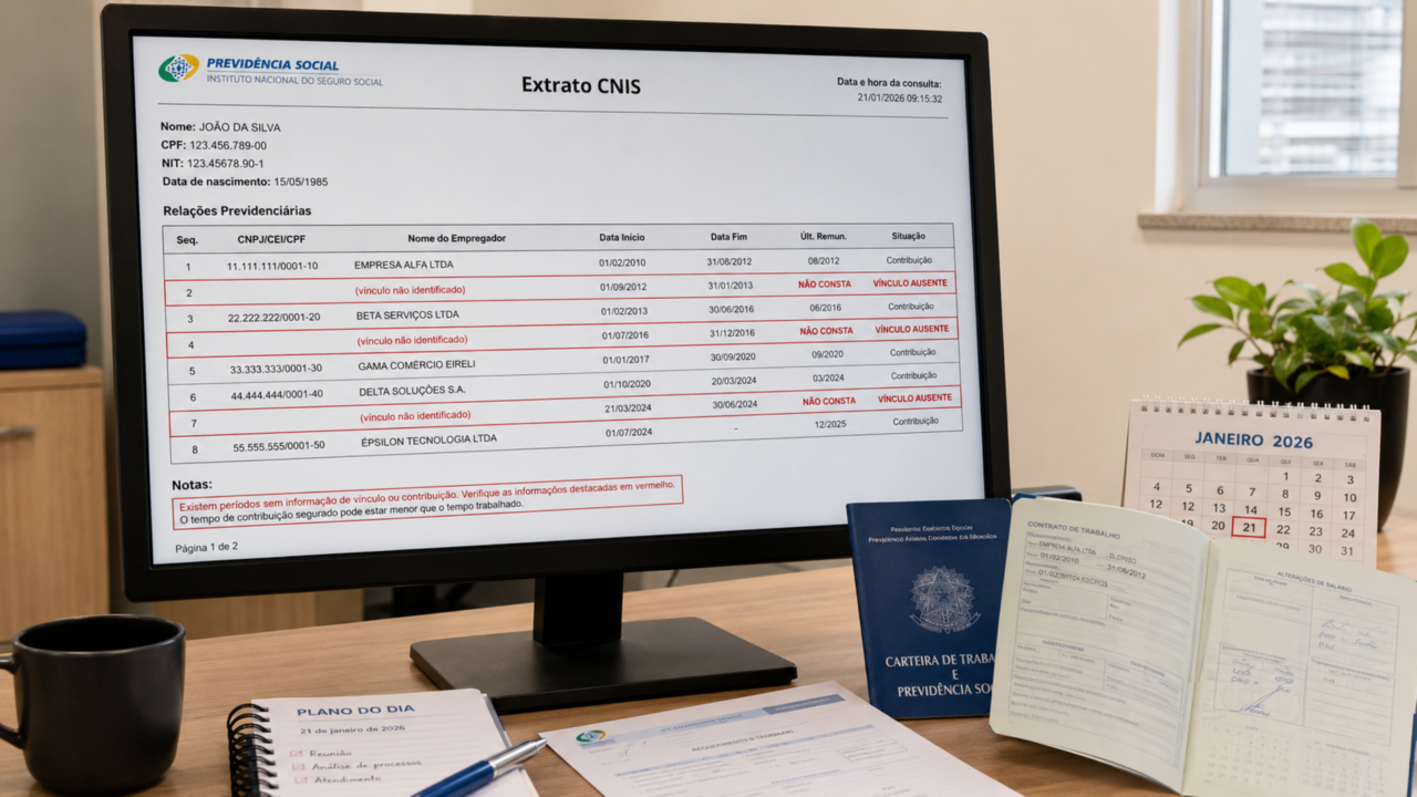 O erro no CNIS que pode derrubar sua aposentadoria mesmo após uma vida inteira de trabalho