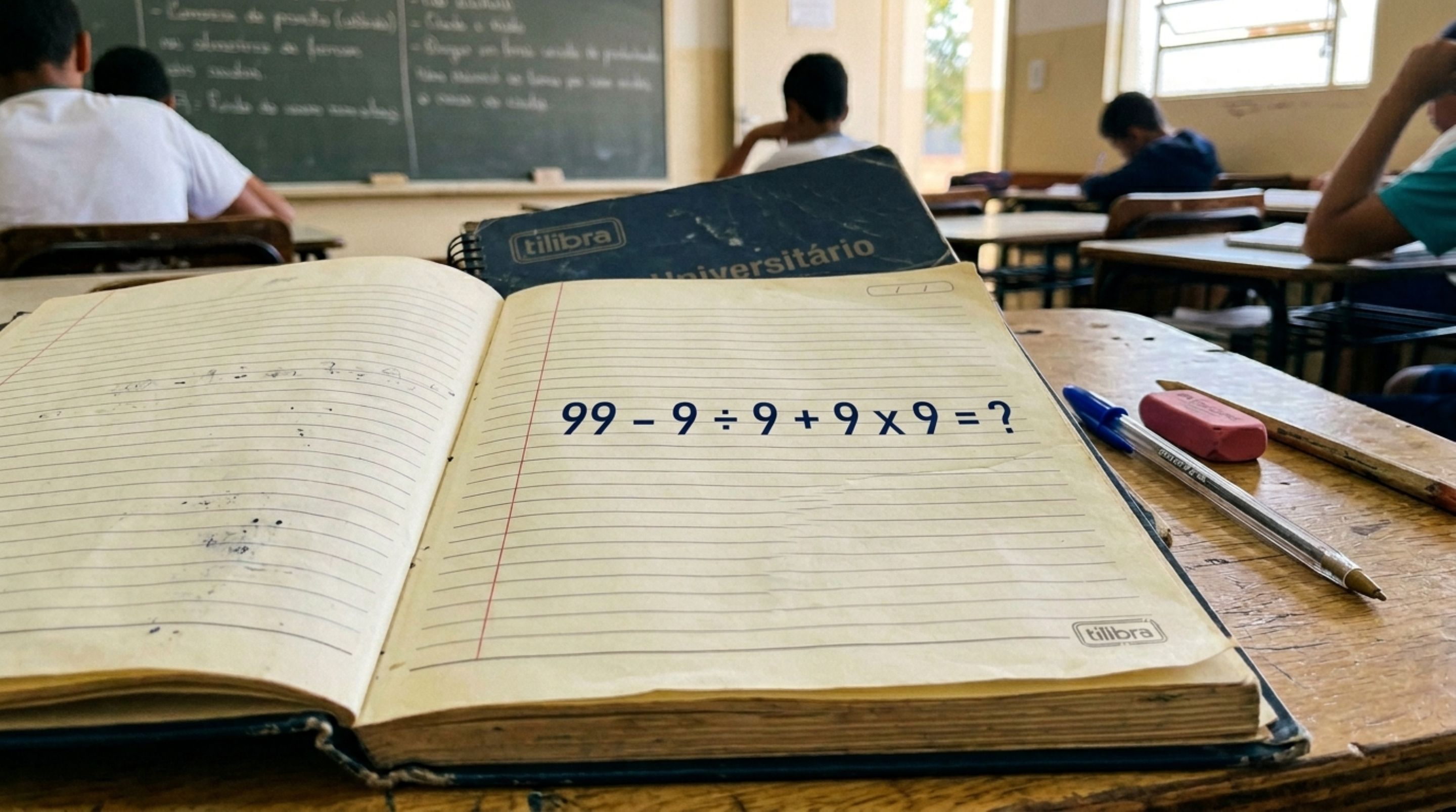 Apenas os mestres conseguem superar o desafio 99 – 9 ÷ 9 + 9