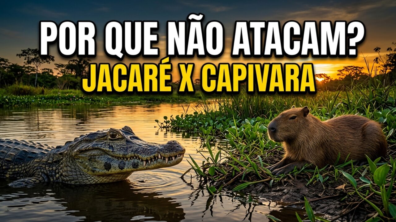 Por que jacarés não comem capivaras mesmo vivendo no mesmo rio?