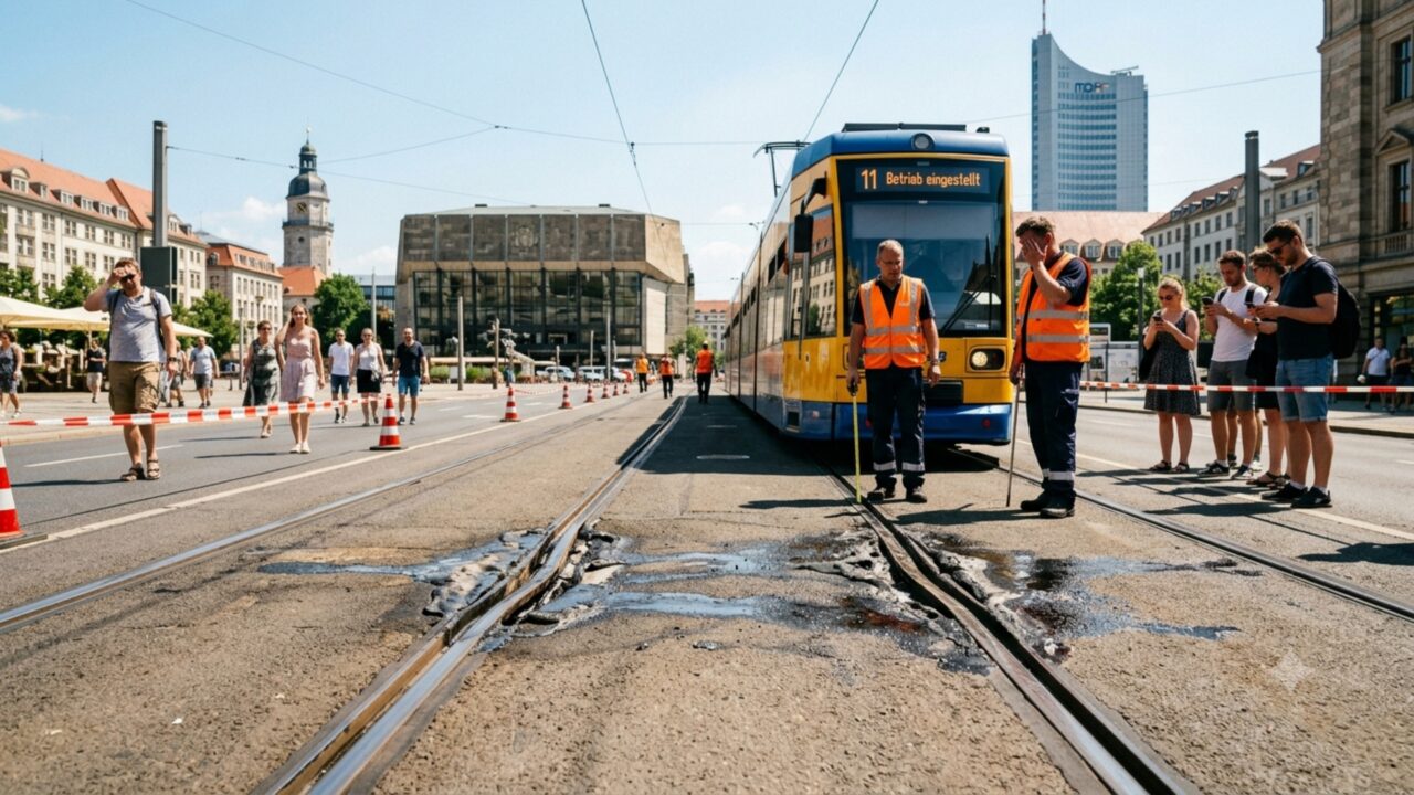 Calor derrete as juntas dos trilhos e suspende o tráfego de bondinhos
