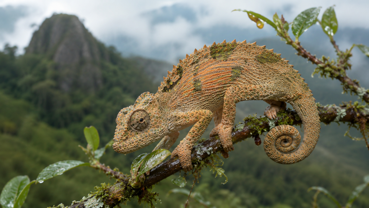 Cientistas encontram camaleões únicos em florestas isoladas que parecem ilhas no céu africanas