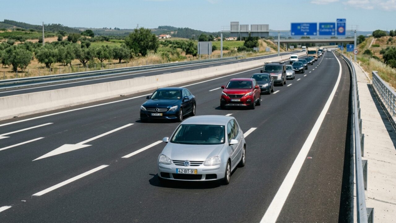 Motoristas que insistem na faixa do meio podem acabar recebendo multa na autoestrada