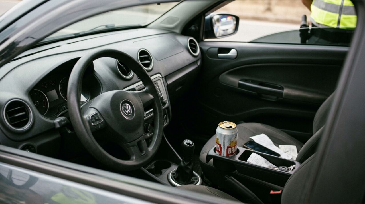 Transporte de bebidas: por que uma lata no porta-copos pode complicar a abordagem e como levar corretamente