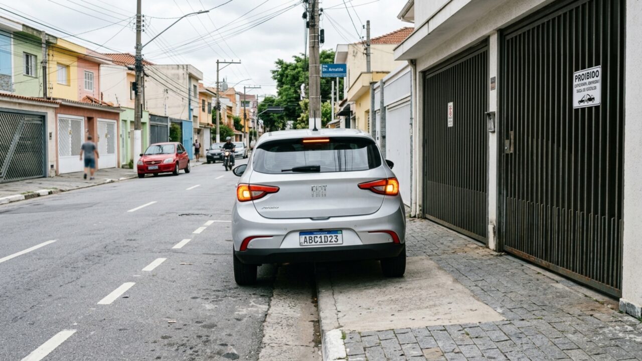 Quem estaciona “só por 5 minutos” em frente à guia rebaixada deveria conhecer a multa antes de ligar o pisca-alerta