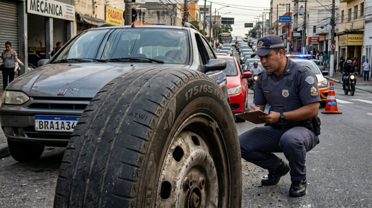 Em que condições o pneu precisa estar para "passar limpo" em uma blitz?