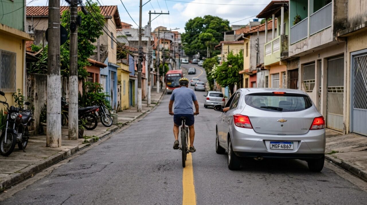 Motoristas que passam rente a ciclistas precisam conhecer a distância mínima que o CTB considera obrigatória e que causa multa ao condutor