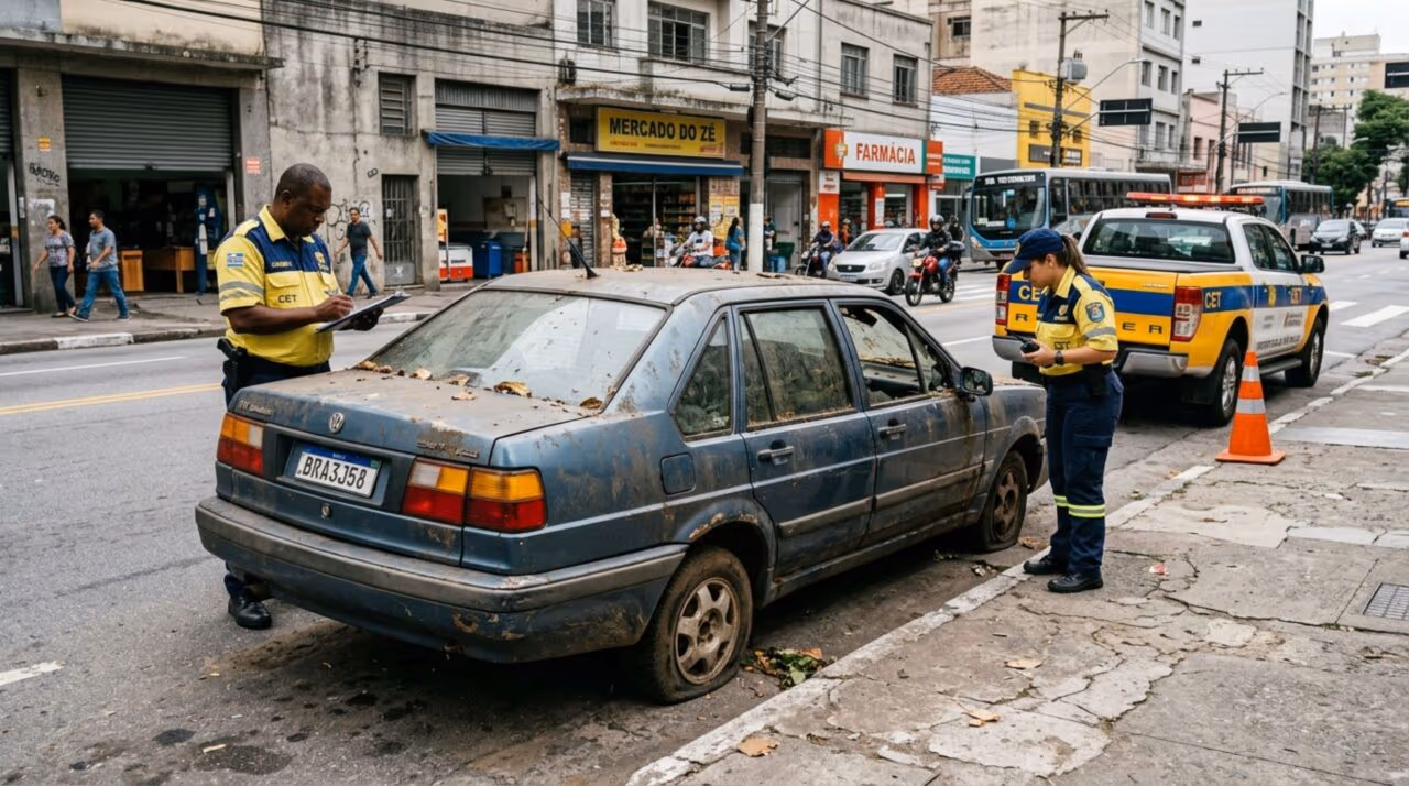 O que acontece com carro abandonado na rua?