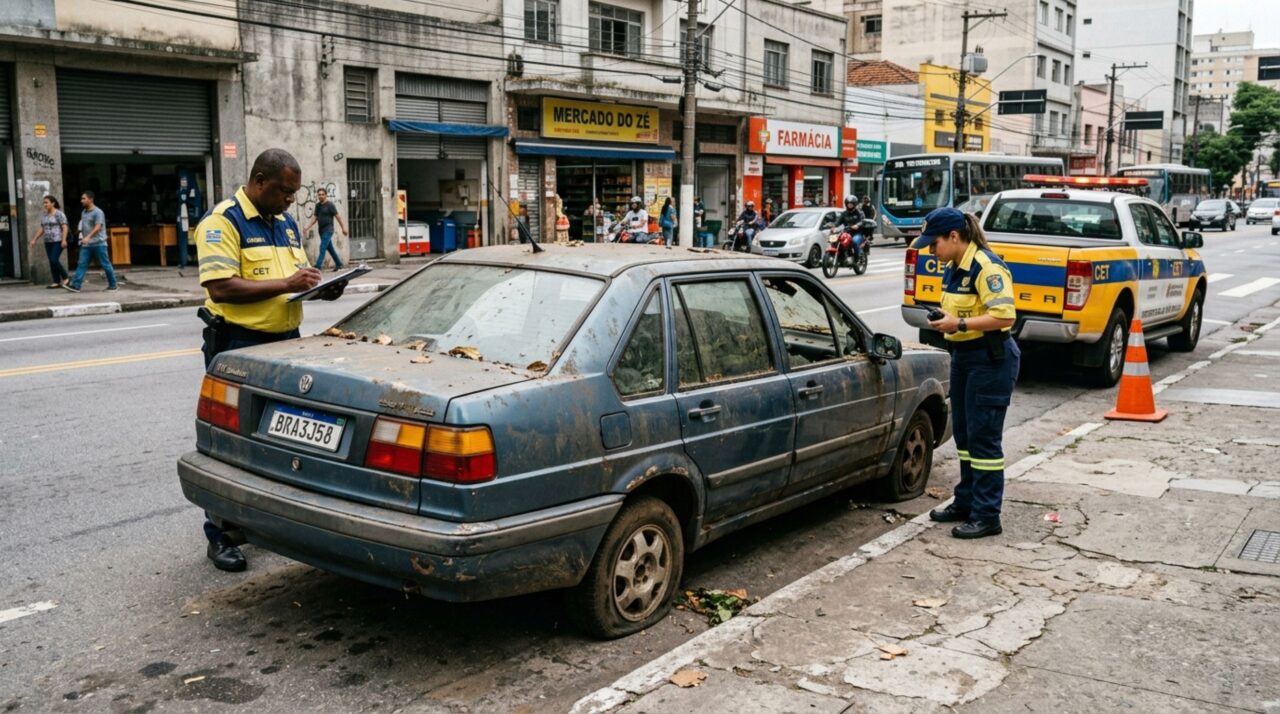 O que acontece com carro abandonado na rua?