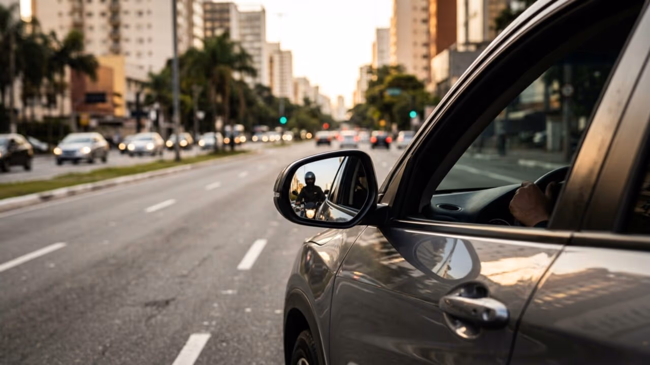 Motoristas devem ficar atentos: nova lei dos retrovisores já vale para todos os veículos brasileiros