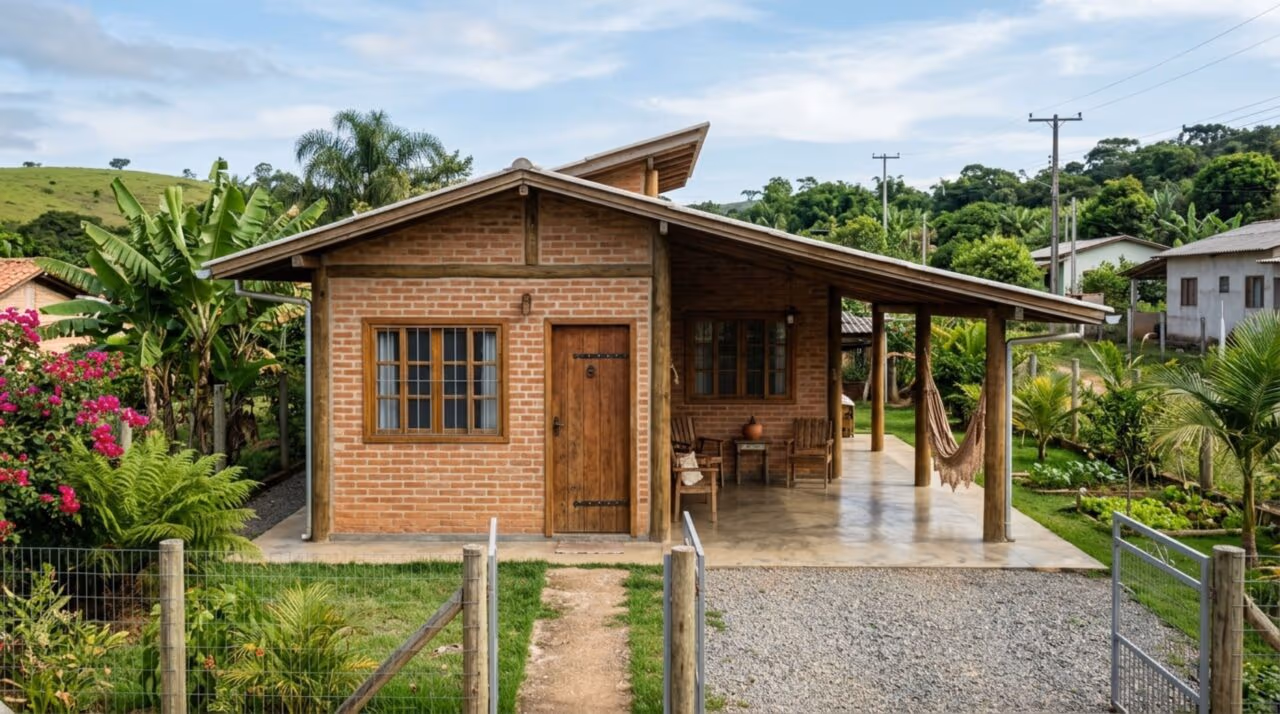 Com apenas R$ 15 mil, eles construíram uma casa simples na roça, perfeita para viver bem e com qualidade sem precisar gastar fortunas