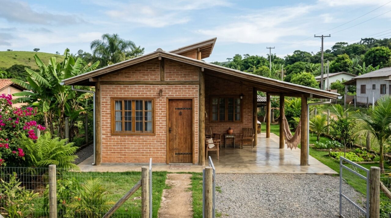Com apenas R$ 15 mil, eles construíram uma casa simples na roça, perfeita para viver bem e com qualidade sem precisar gastar fortunas