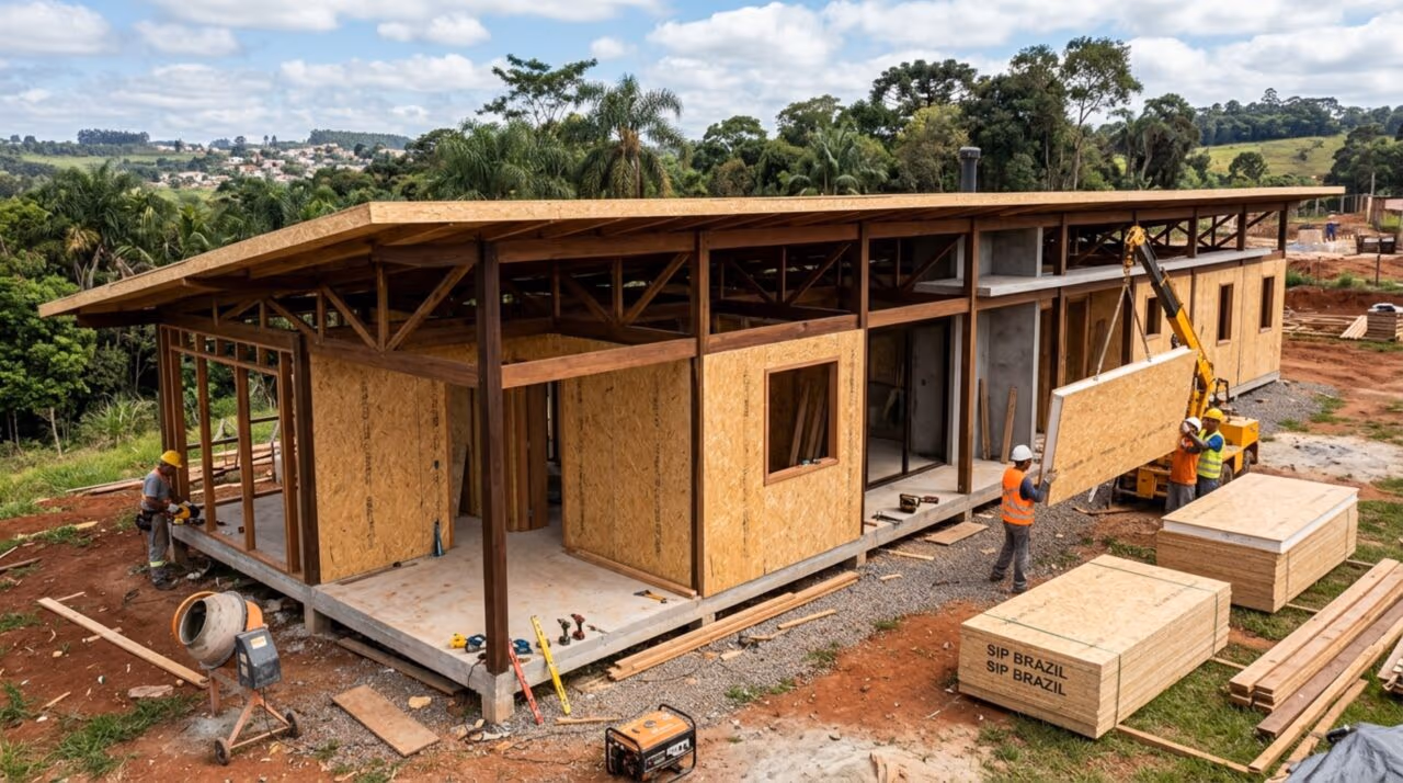 Casa construída em uma semana, sem cimento, promete economizar energia e dar adeus à alvenaria padrão
