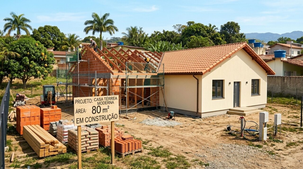 Quanto custa construir uma casa de 80 metros quadrados em 2026 e quais imprevistos sempre acontecem?