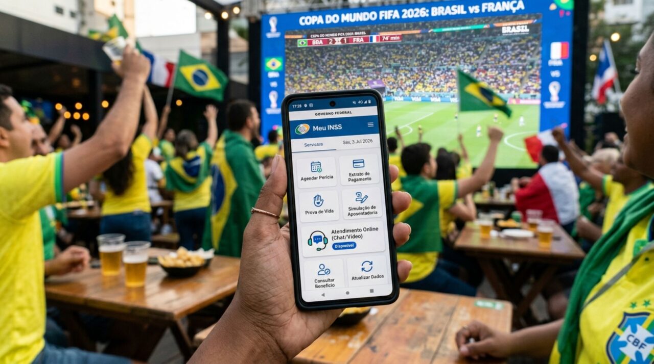 INSS terá atendimento reduzido nos jogos do Brasil na Copa de 2026: veja os dias e horários