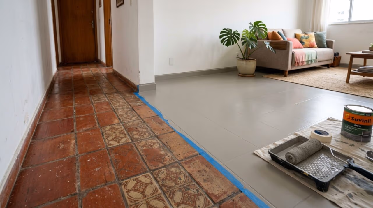 Nunca mais compre lajota ou cerâmica: com custo quase 0, pedreiro ensina como renovar piso sem precisar de quebra-quebra