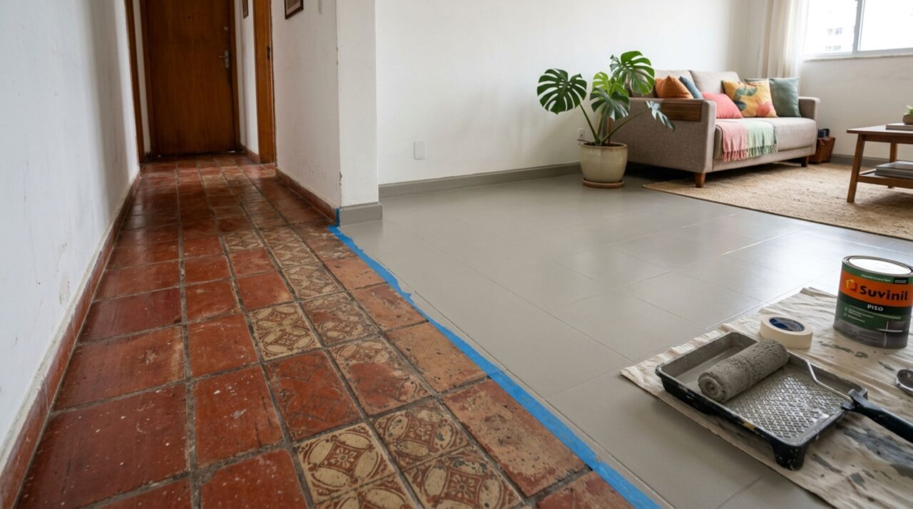 Nunca mais compre lajota ou cerâmica: com custo quase 0, pedreiro ensina como renovar piso sem precisar de quebra-quebra