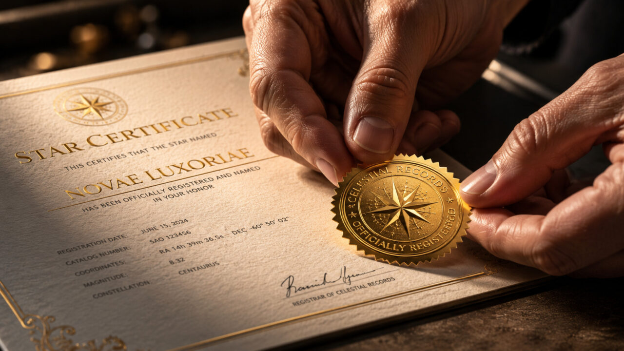 Quanto custa a taxa governamental oculta para dar o seu nome a uma estrela real ou buraco negro no céu?