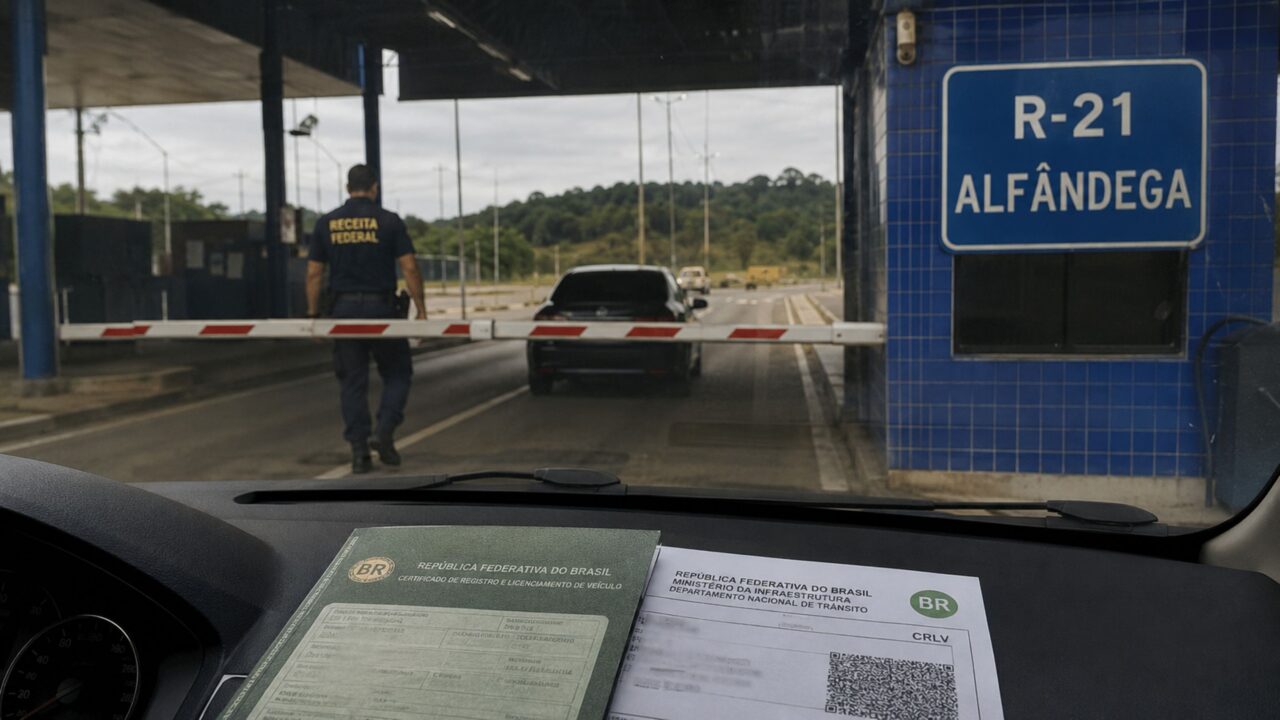 O que significa essa placa de trânsito com uma linha no meio e fundo branco?