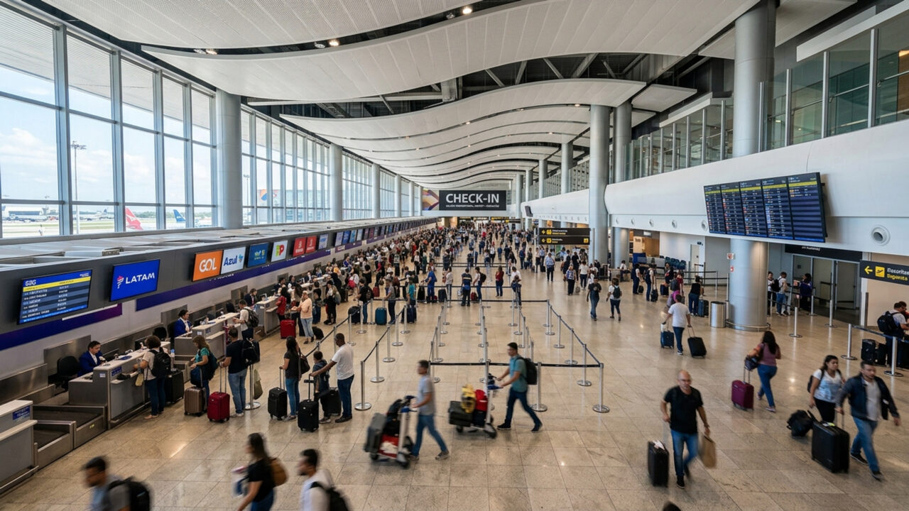 Considerado um dos principais portões de entrada do turismo no Brasil, o aeroporto fluminense possui pistas gigantescas e voos mundiais