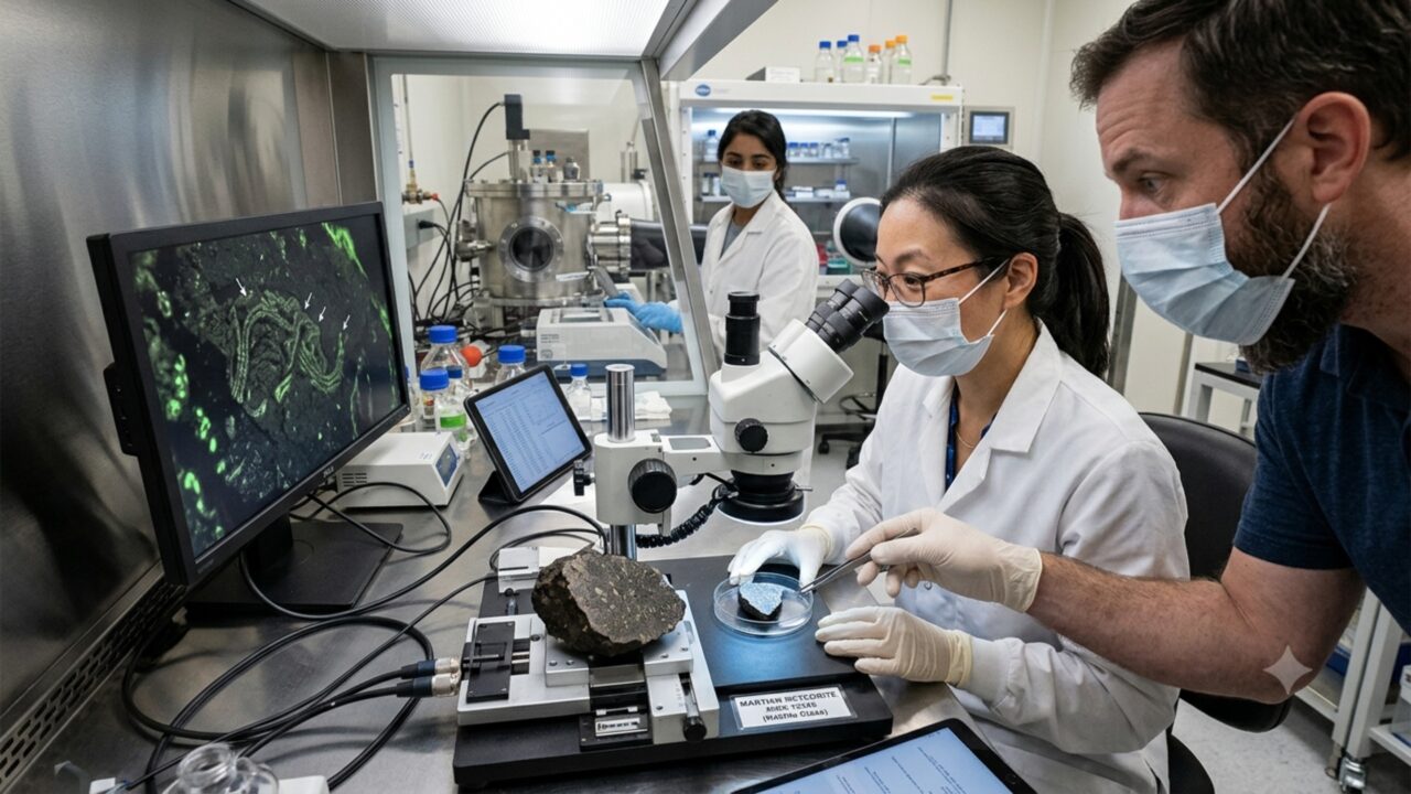 Cientistas abrem meteorito vindo de Marte e encontram uma surpresa
