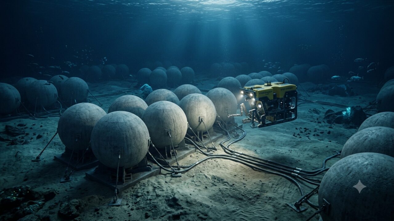 Cientistas jogaram 400 bolas de concreto no fundo do mar e o motivo pode revolucionar o armazenamento de energia no mundo