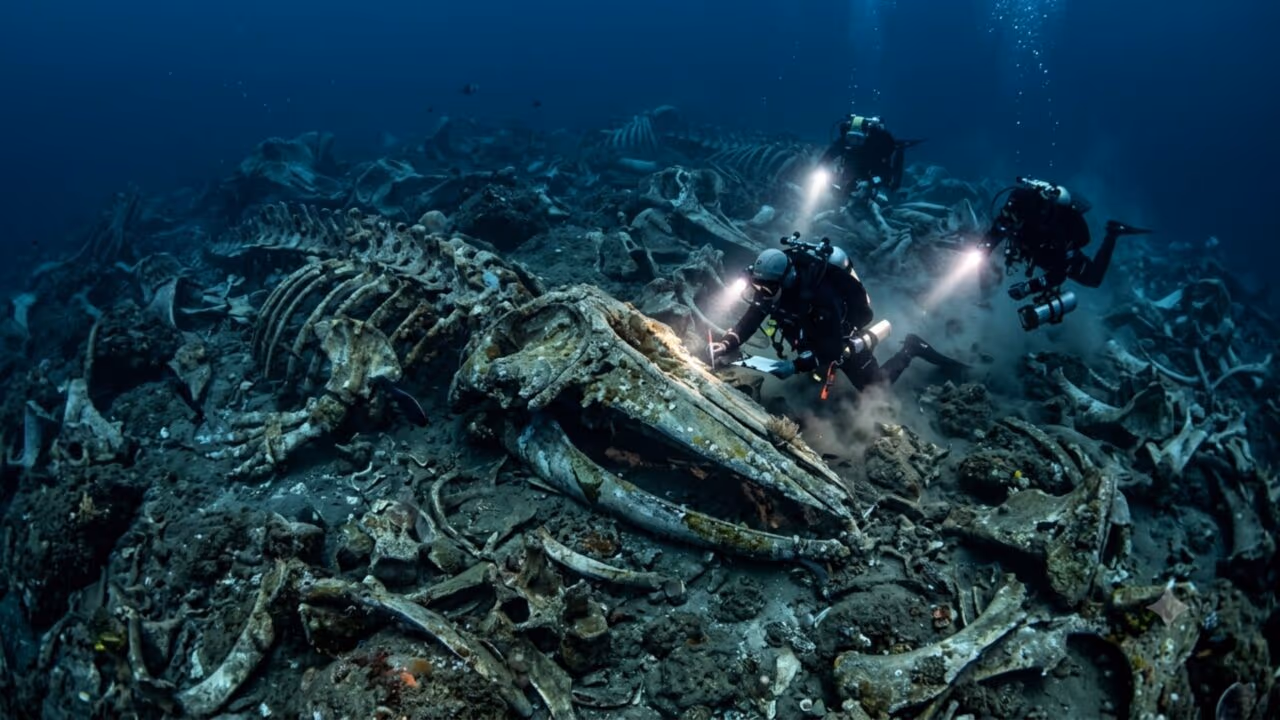 Cientistas encontram cemitério de baleias nas profundezas do oceano Índico