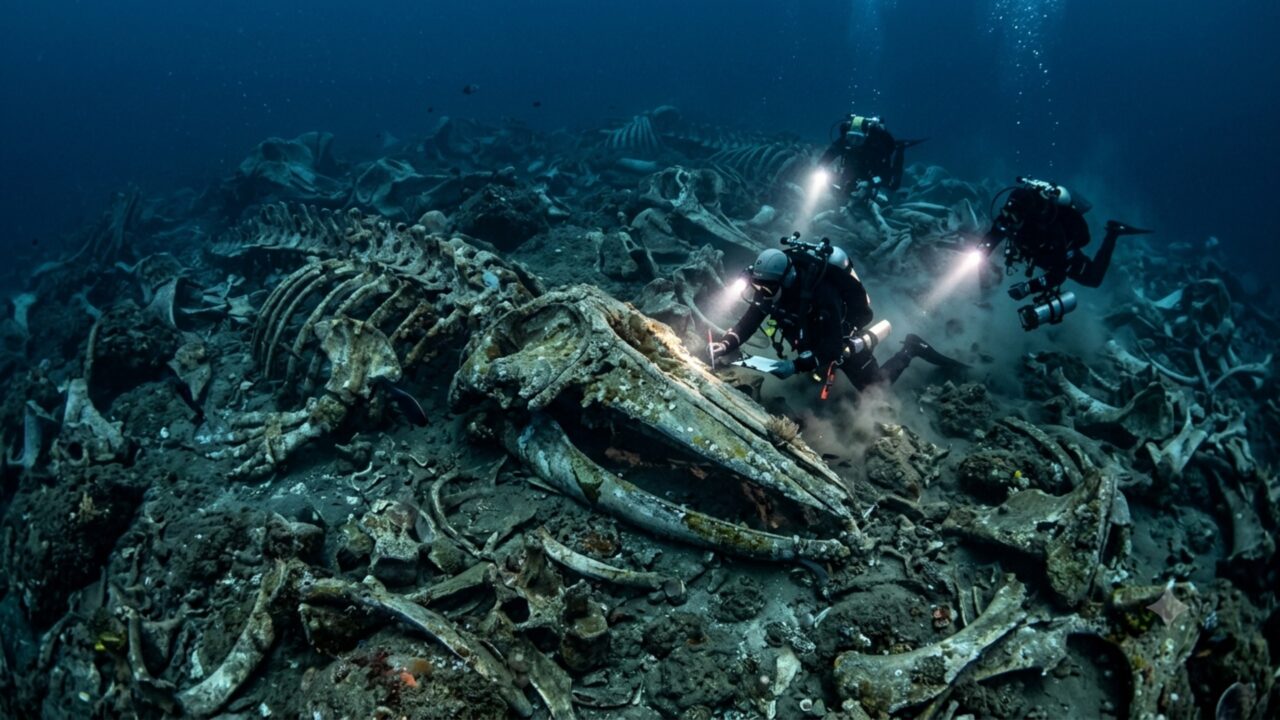 Cientistas encontram cemitério de baleias nas profundezas do oceano Índico