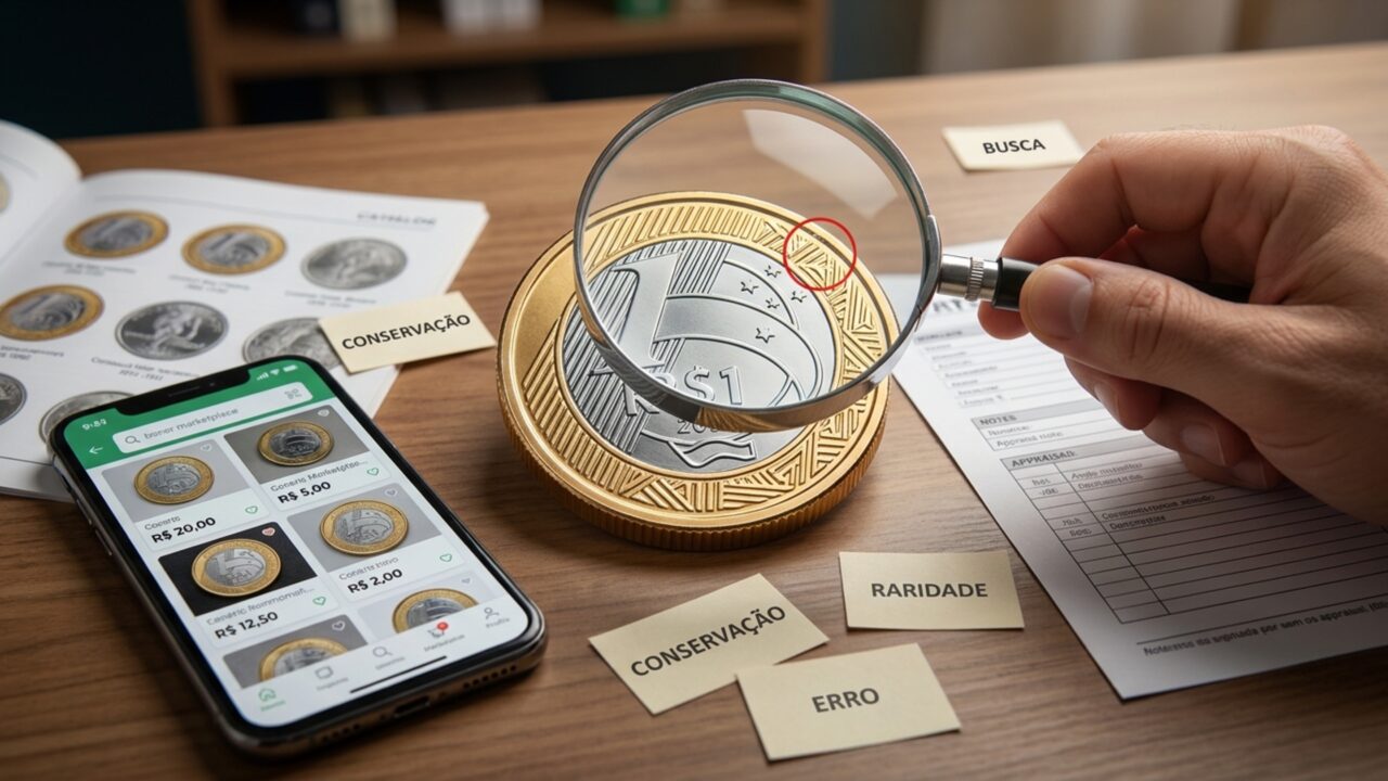 Esta moeda comemorativa de R$ 1 chama atenção de colecionadores e pode valer muito mais que o valor de face