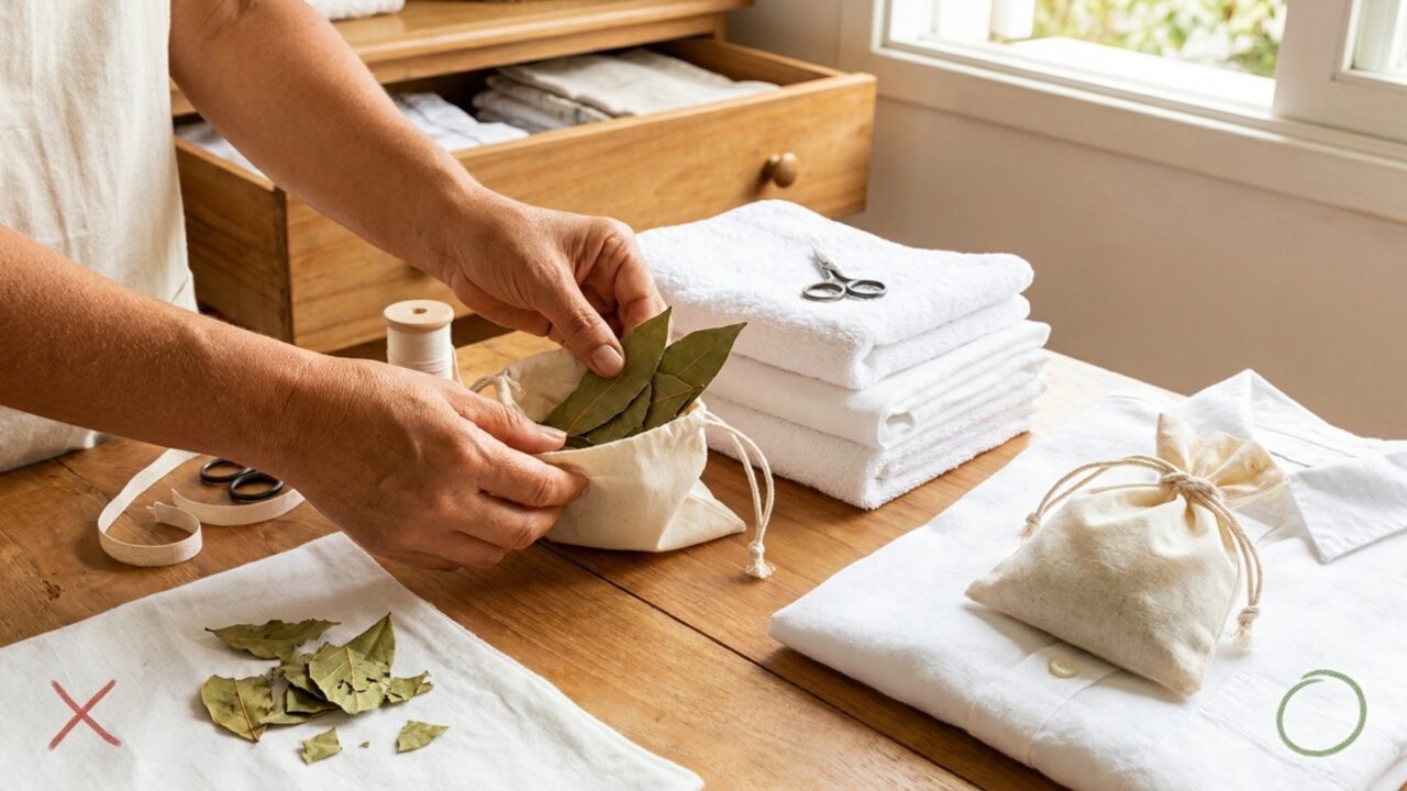 Colocar folhas de louro dentro do armário, o truque simples para ajudar a afastar odores e manter a sensação de limpeza