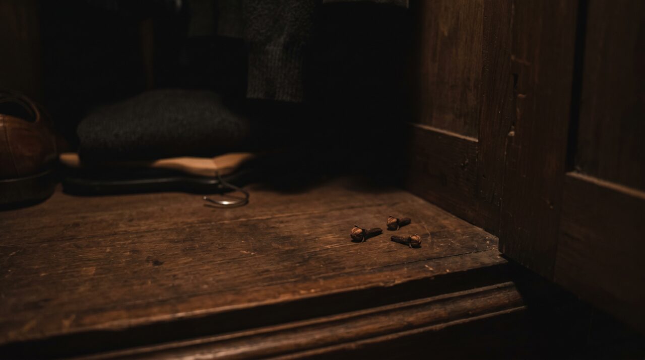 Colocar três cravos-da-índia no fundo do guarda-roupa à noite