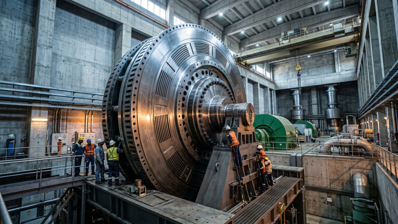 Com 18,7 metros de diâmetro e 1.200 toneladas, o rotor gigante que impressiona transformando e produzindo energia para milhões