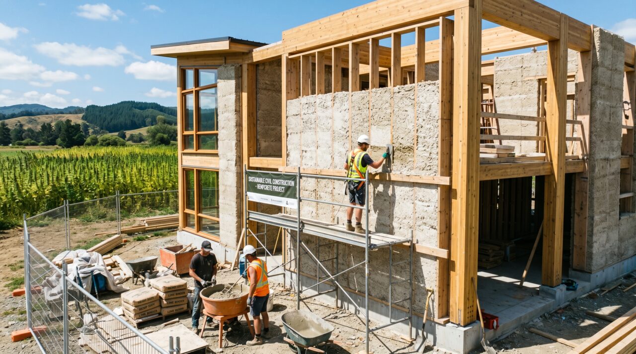 Concreto de cânhamo na construção civil sustentável