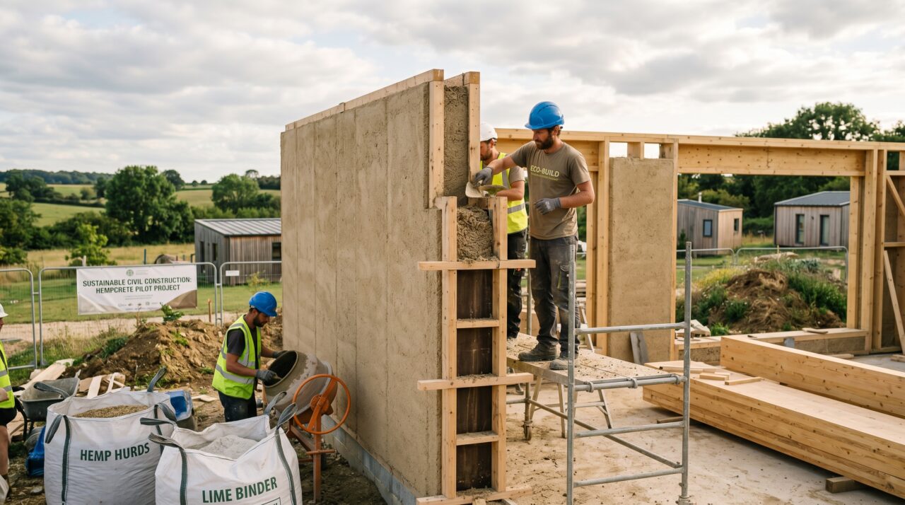 Concreto de cânhamo na construção civil sustentável