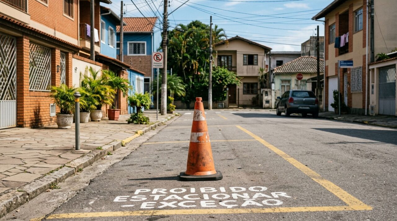 Vizinho colocou cone para reservar vaga na rua: você pode retirar e estacionar no lugar?