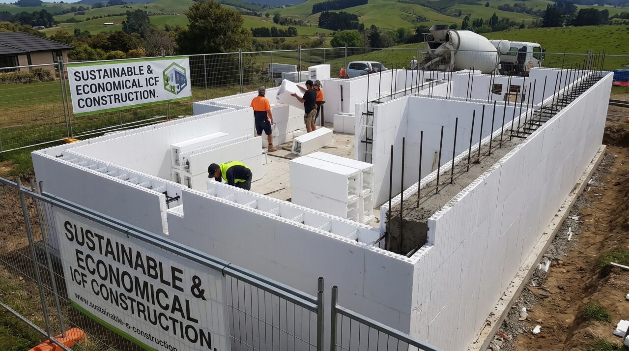 Construção civil sustentável e econômica utilizando o sistema ICF (formas de EPS/isopor).