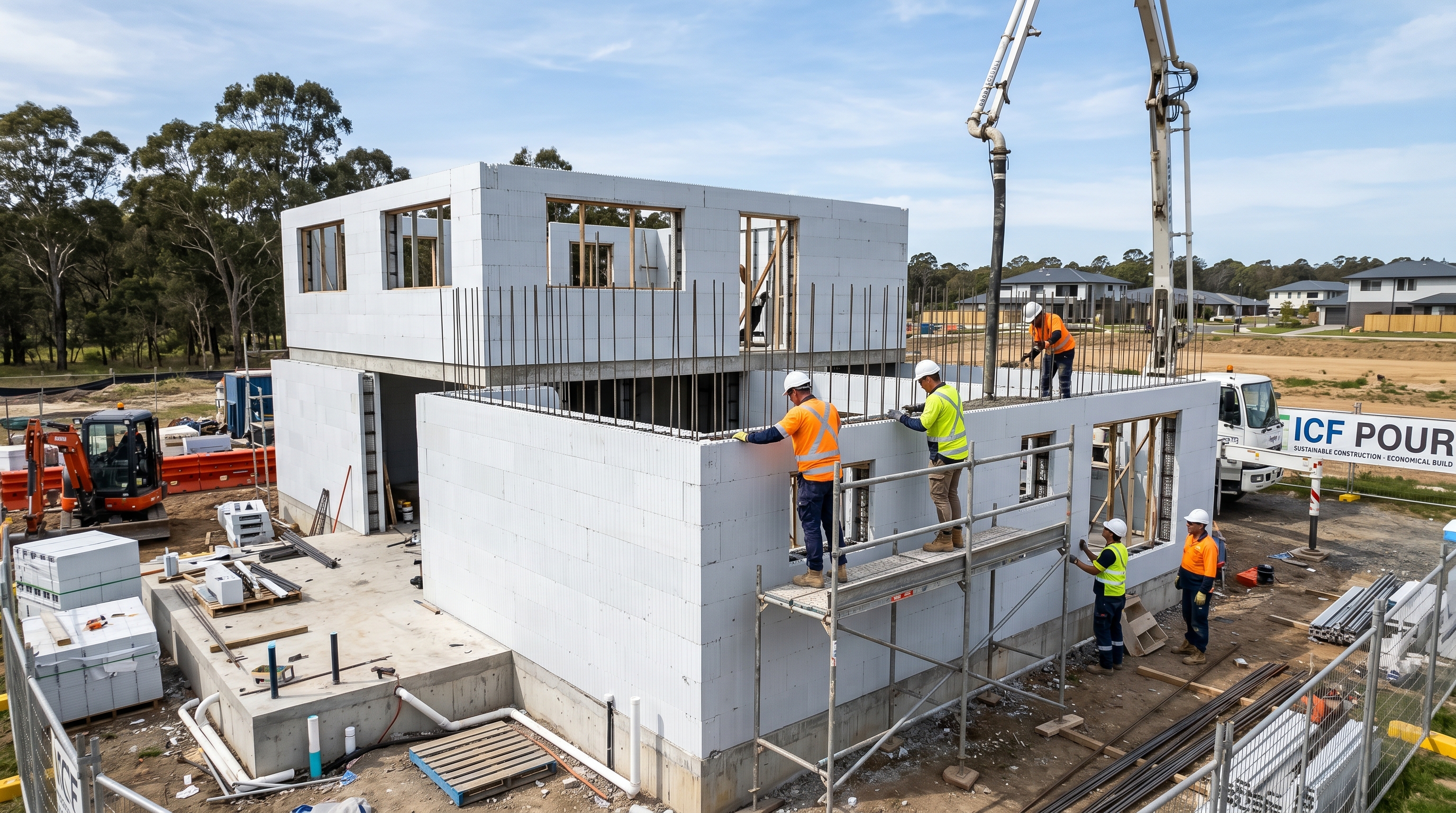 Construção civil sustentável e econômica utilizando o sistema ICF (formas de EPS/isopor).