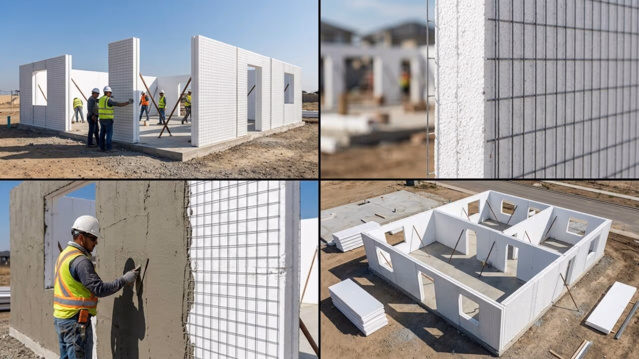 Adeus aos tijolos: como o método de construção com isopor está levantando casas resistentes de 95m² em apenas 5 dias