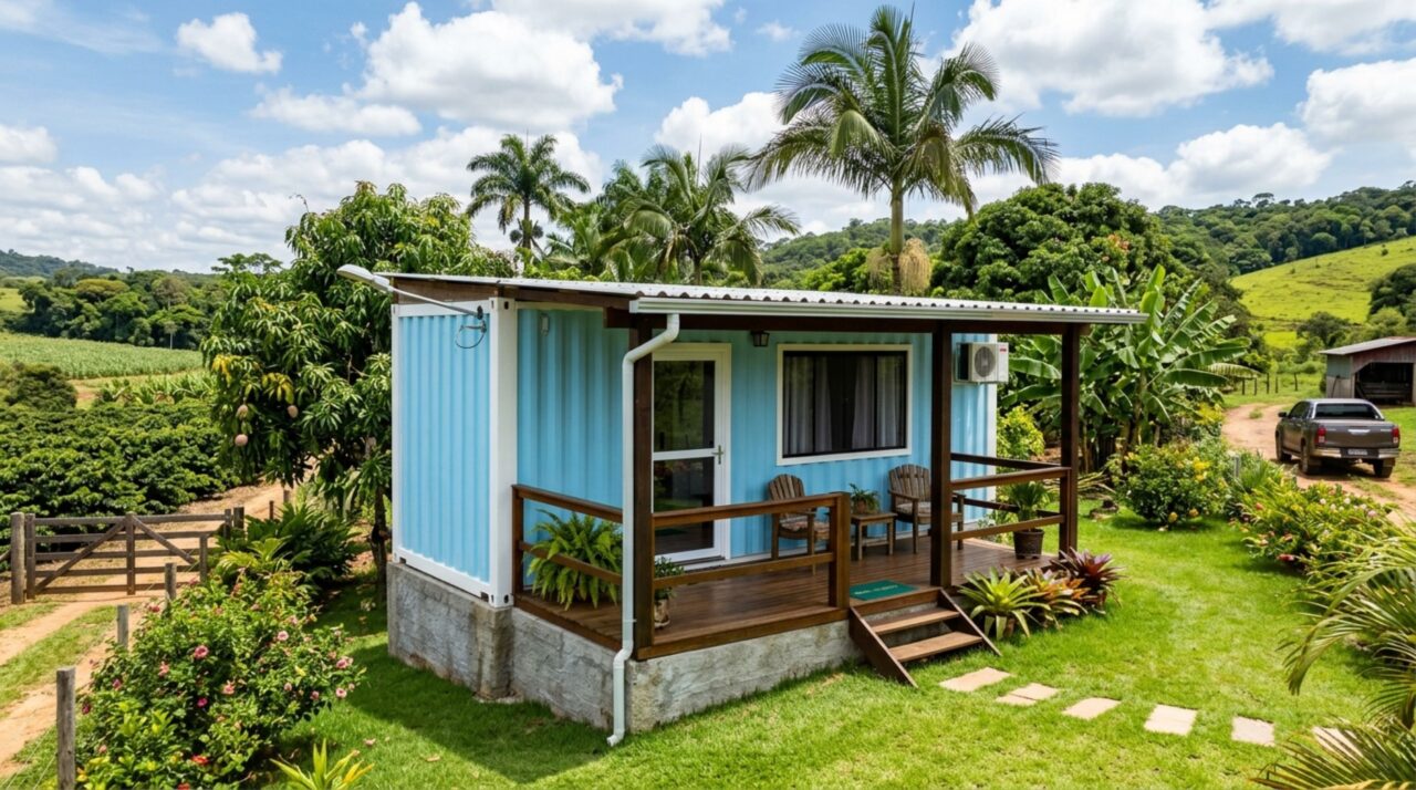 Casa container de 30 m² chega pronta em SP com dois dormitórios, sala, cozinha e banheiro por R$ 74 mil e mostra como morar bem em espaços compactos