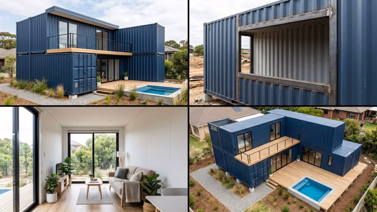 Adeus aos tijolos caros: a tendência de erguer casas de luxo inteiras usando apenas contêineres de navio velhos