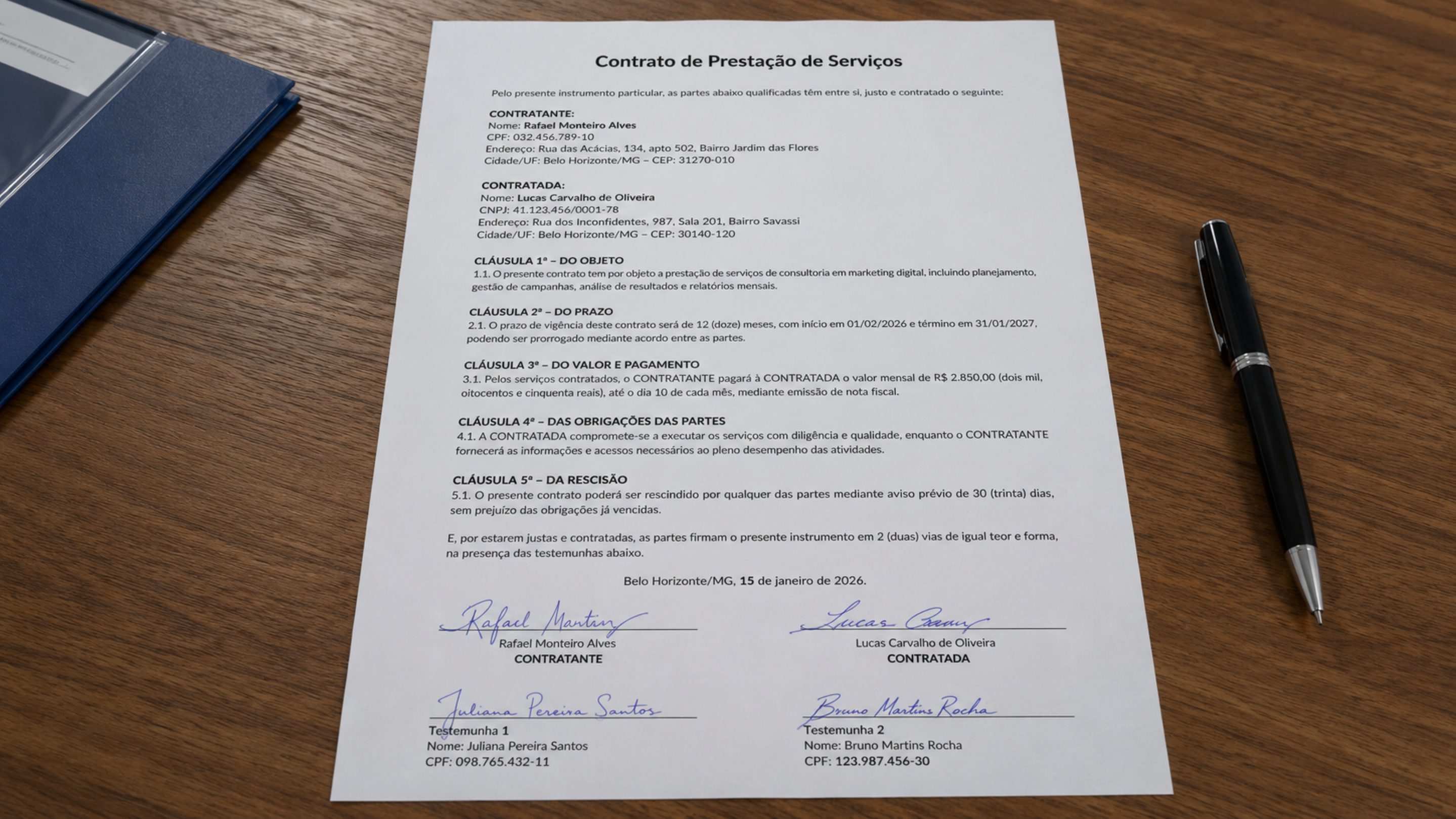 O erro simples ao assinar contrato que só aparece quando a dívida precisa ser cobrada na Justiça