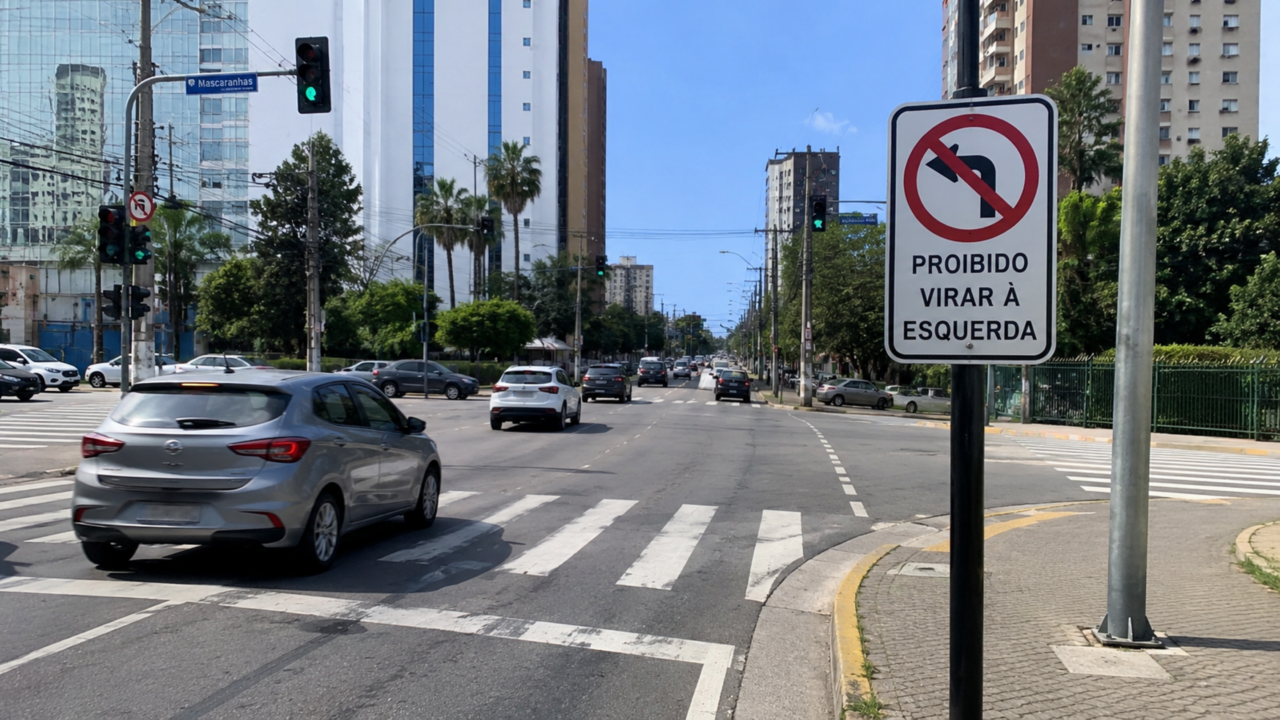 Conversão proibida parece atalho esperto, mas pode virar multa e colisão lateral em segundos