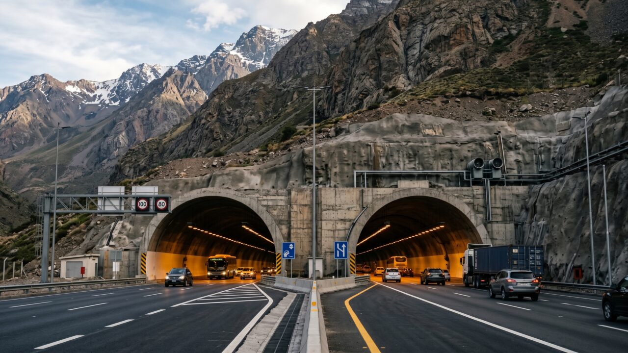 Um túnel de 14 quilômetros será construído sob os Andes para conectar dois países da América do Sul o ano inteiro
