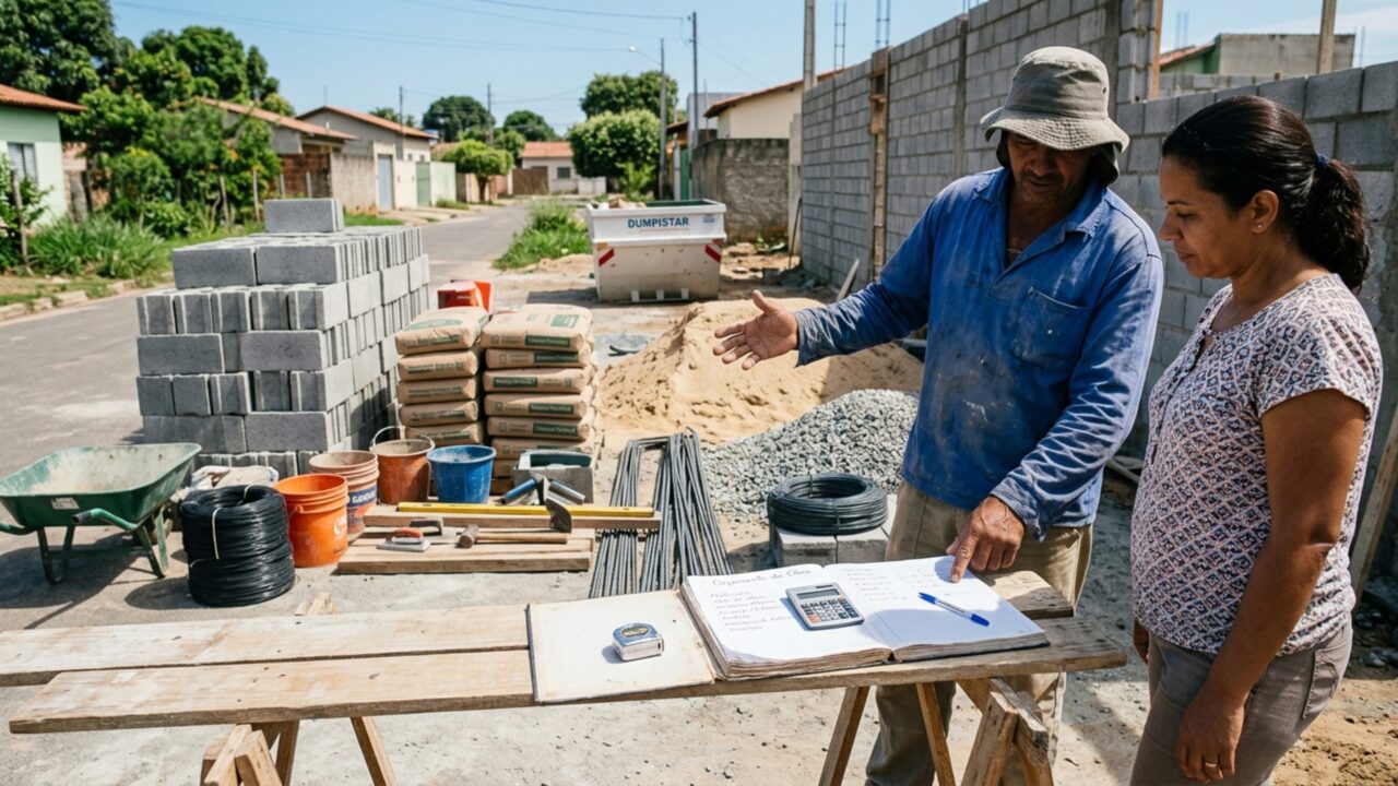 Quanto um pedreiro cobra para construir um muro em julho de 2026?