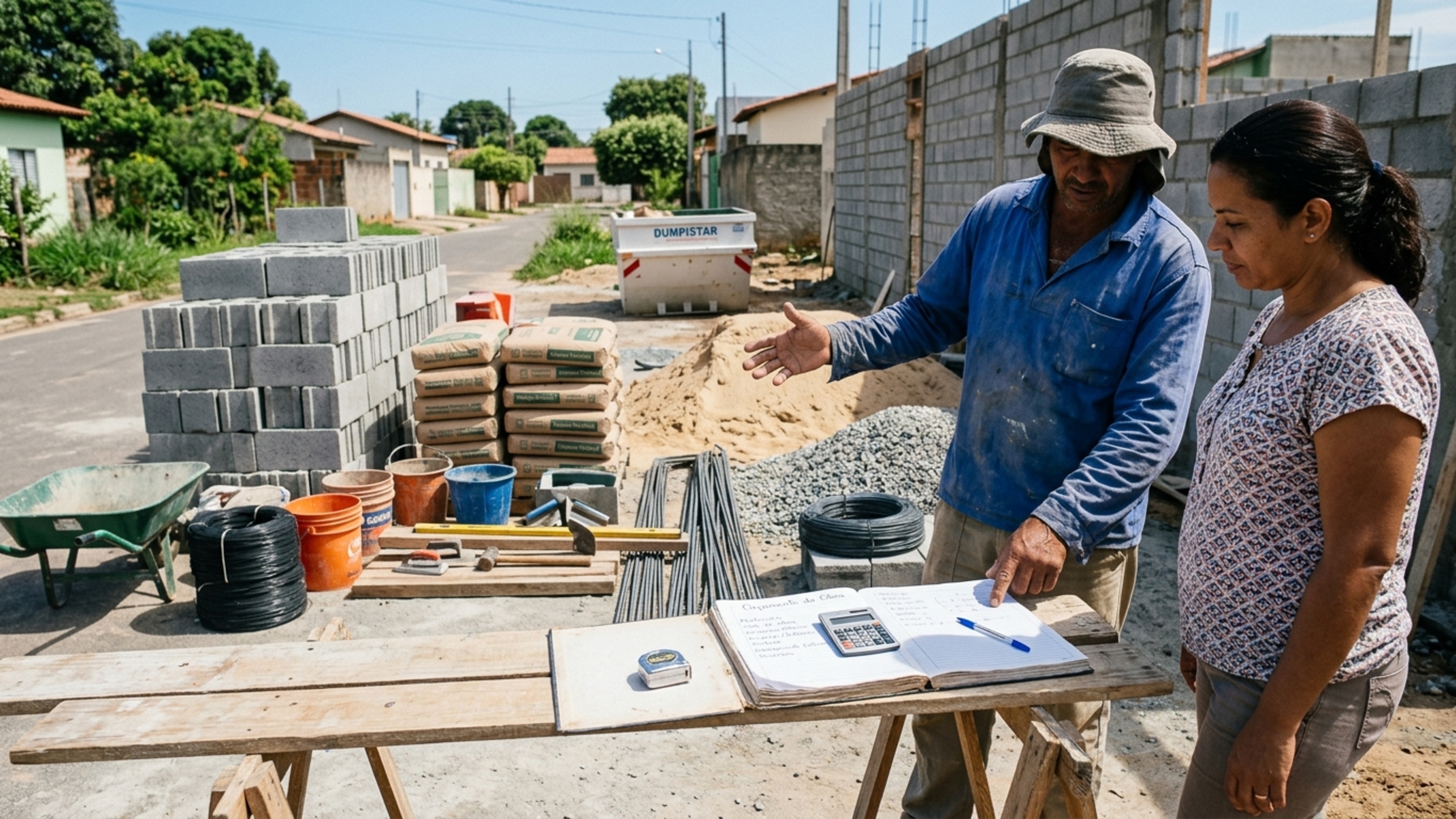 Quanto um pedreiro cobra para construir um muro em julho de 2026?