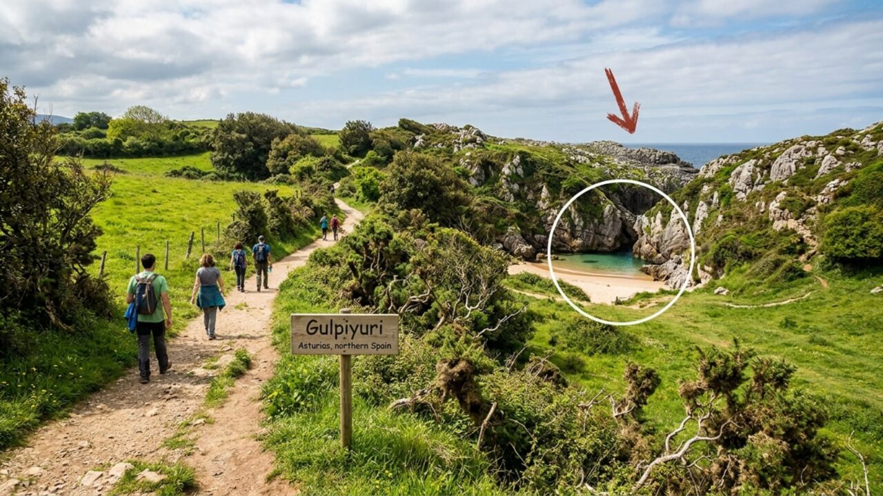 A menor praia do mundo tem cerca de 40 metros e ondas que chegam por baixo da terra sem mostrar o mar ao visitante