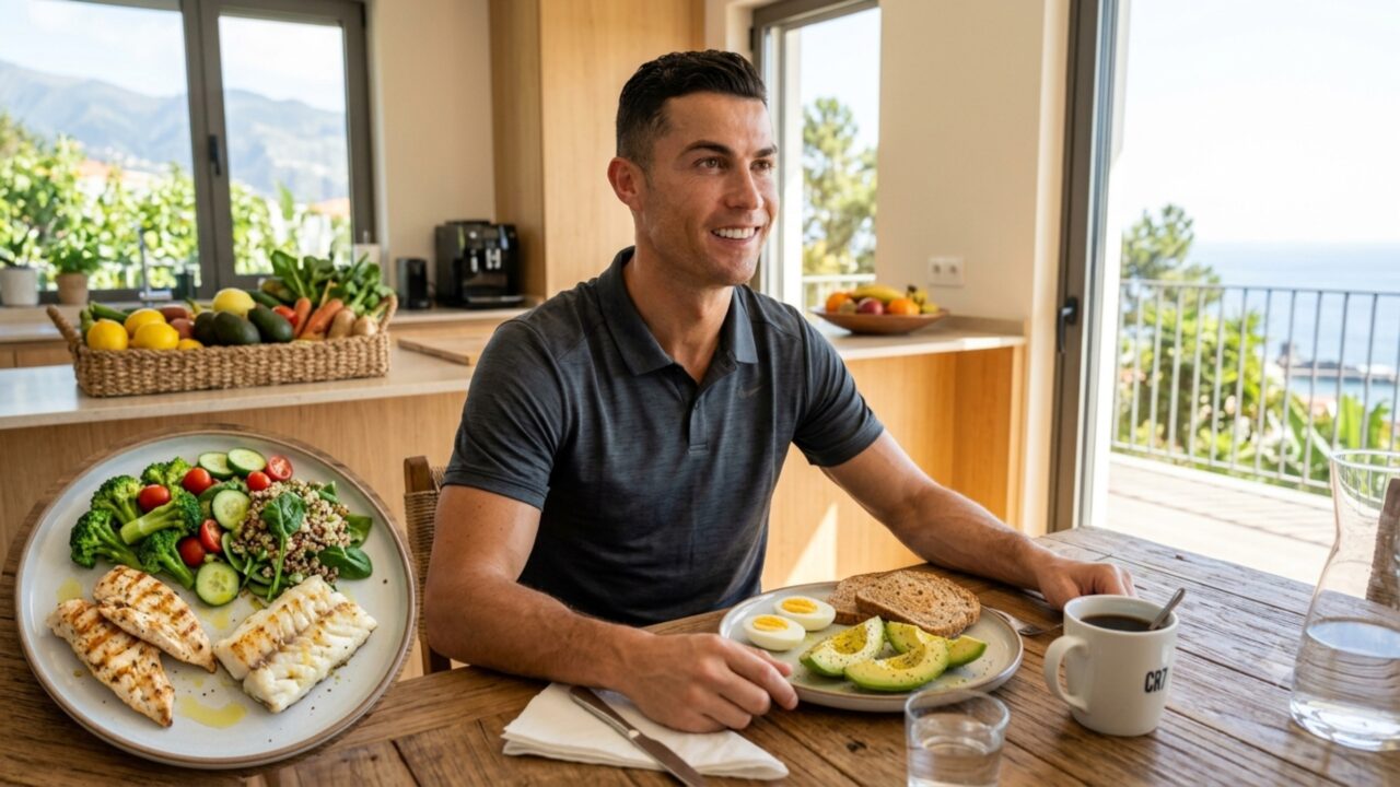 Cristiano Ronaldo revela segredo da 'juventude' e da sua forma física: "Todo dia tomo ovos com abacate e café no café da manhã, e no almoço legumes, frango e peixe"