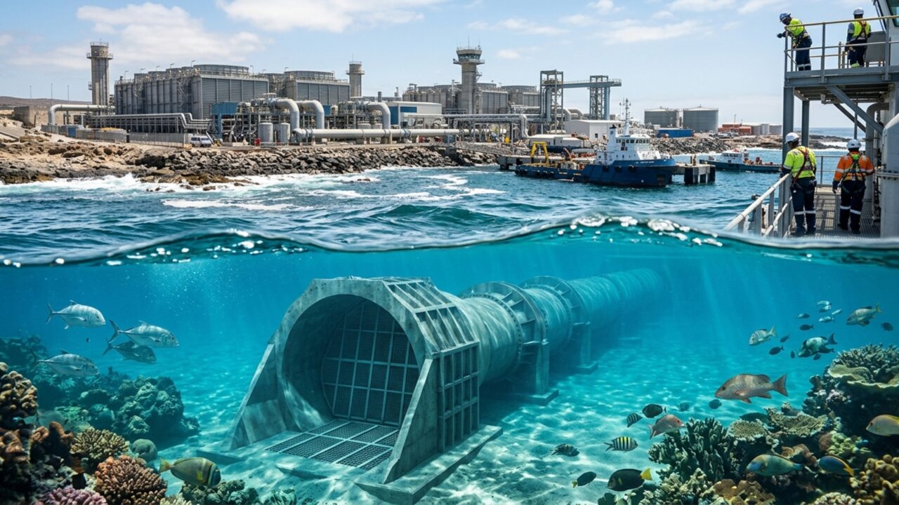 O fim da seca usando oceano como fonte de água potável: como um país instalou dutos submarinos de 340 metros no Atlântico e o que isso significa para o Brasil e o mundo