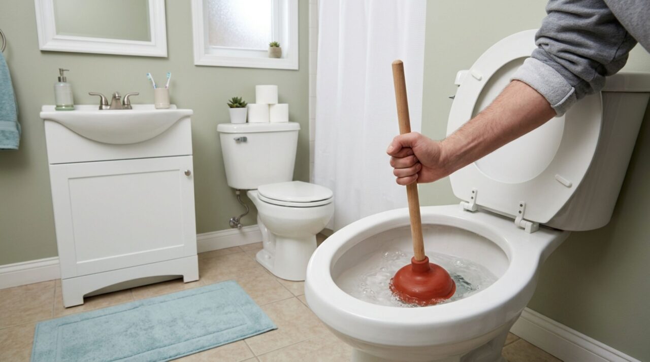Como resolver vaso sanitário entupindo e descendo devagar?
