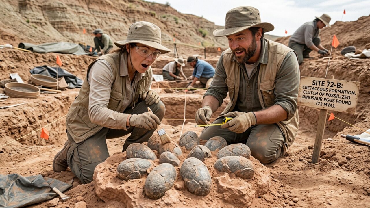 Arqueólogos não acreditaram no que encontraram: ovos de dinossauro de 72 milhões de anos